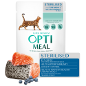 OPTIMEAL™ Comida húmeda completa con salmon i arándano en gelatina para gatos adultos ESTERILIZADOS