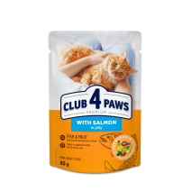 CLUB 4 PAWS Premium comida húmeda con salmon en gelatina para gatos adultos