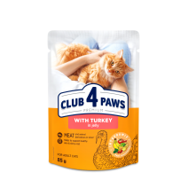CLUB 4 PAWS Premium comida húmeda con pavo en gelatina para gatos adultos