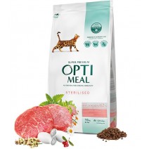  OPTIMEAL™ Pienso seco para gatos esterilizados con alto contenido de carne vaca y sorgo, 10 kg