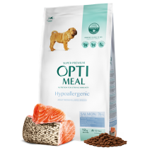 OPTIMEAL™ Pienso seco completo hipoalergénico para los perros adultos de razas medianas y grandes con salmón, 12kg 