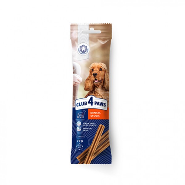 CLUB 4 PAWS Premium Dental sticks. Comida complementaria para perros adultos